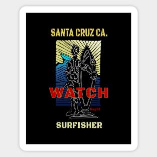 Surfing Santa Cruz California, Surf-fisher Sticker